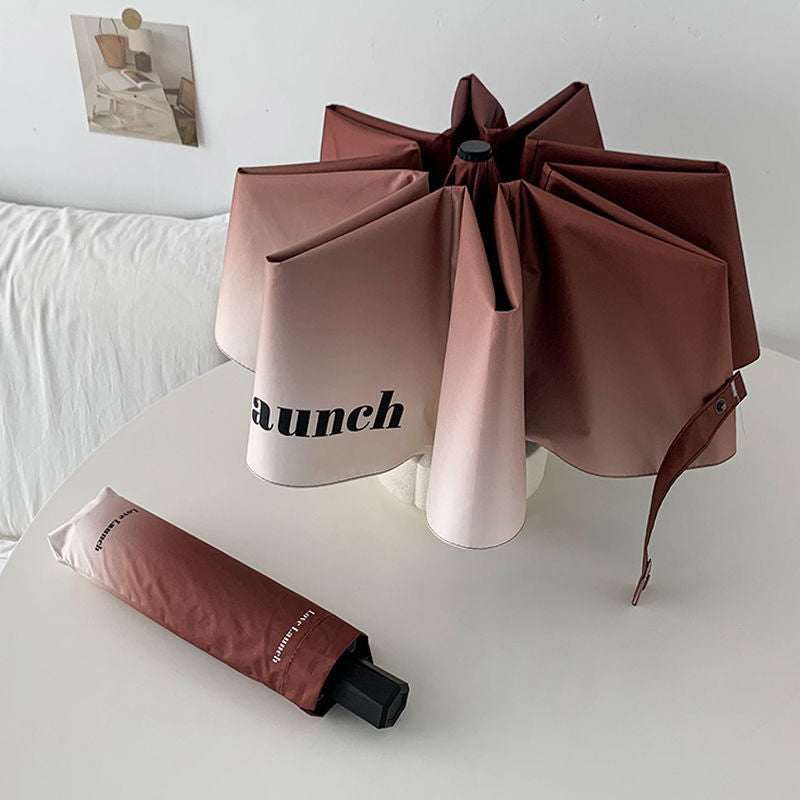 Women's Automatic Umbrella with Elegant Gradient Bowlift