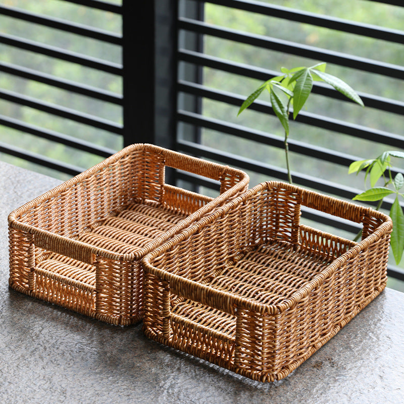 Handwoven Rustic Storage Tray Bowlift
