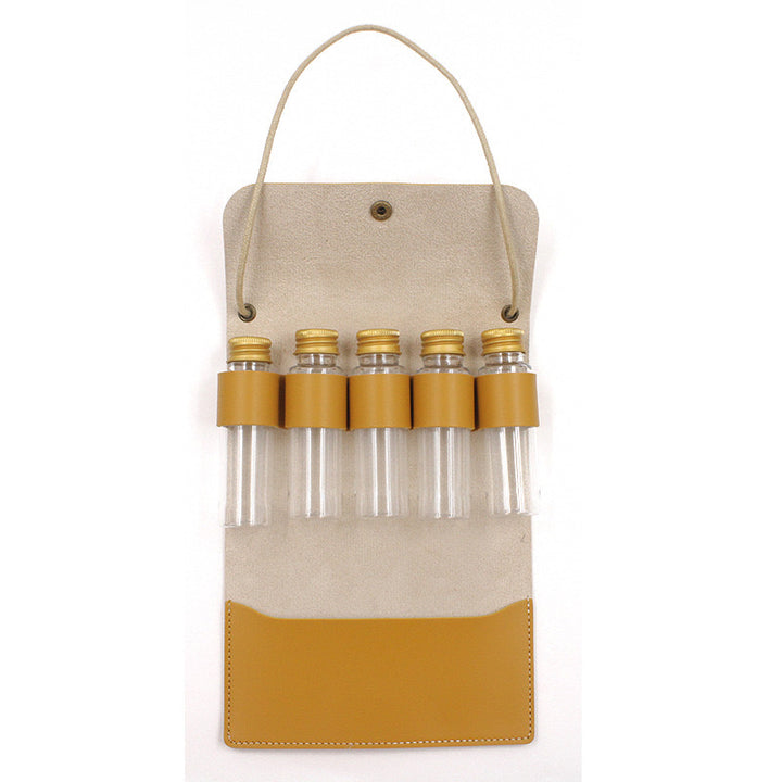Refillable Glass Perfume Atomizer Trio with Leather Carry Case Bowlift