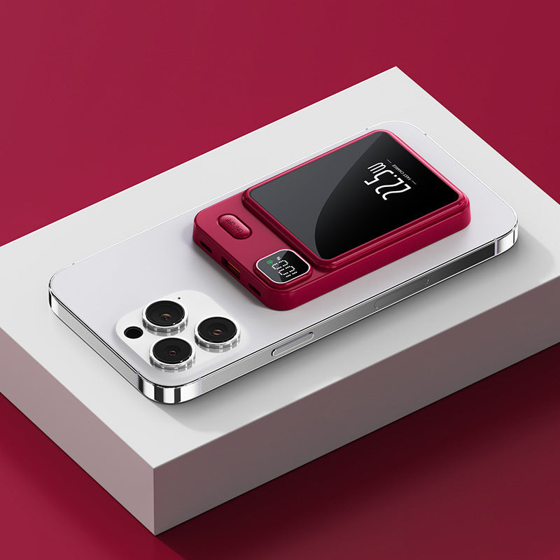 Portable power bank with wireless charging function and intelligent LED display Bowlift