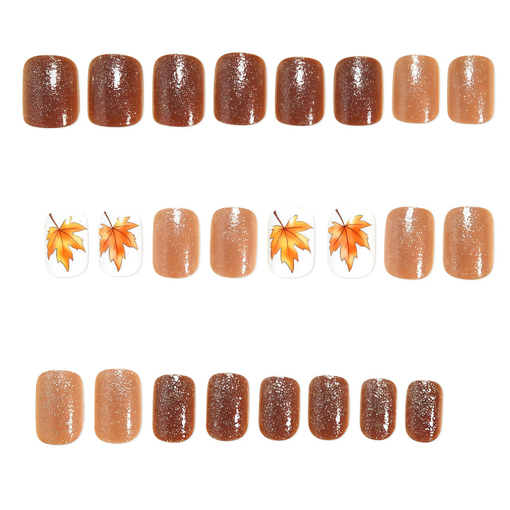 Autumn Leaf Press-On Nail Art Bowlift