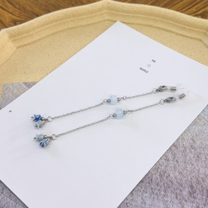 Delicate Bead-Embellished Eyewear Chain Bowlift