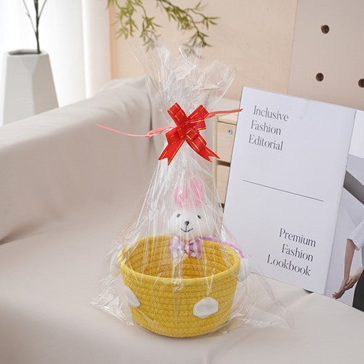 Cozy storage basket with bear motif Bowlift