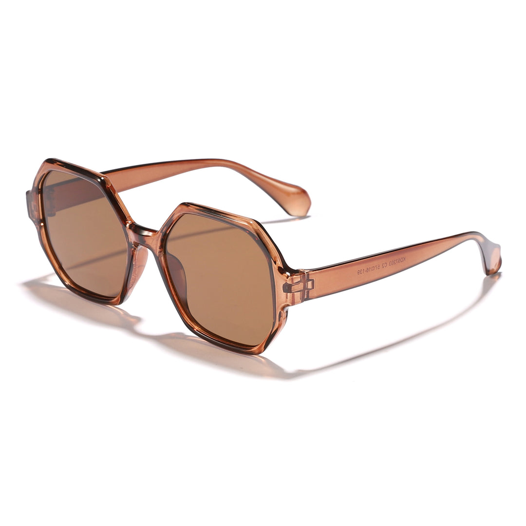 Women's fashionable sunglasses with hexagonal frame and UV protection Bowlift