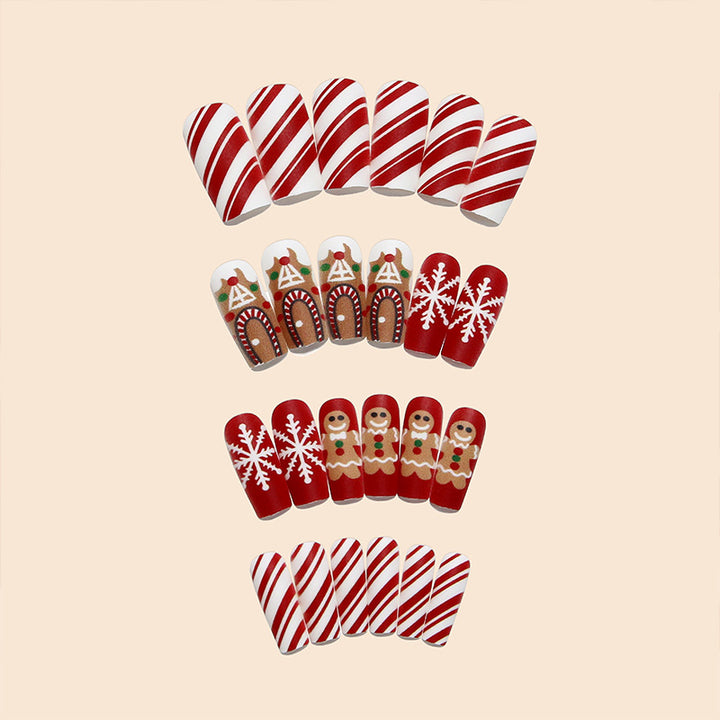 Festive artificial nails with winter motifs Bowlift