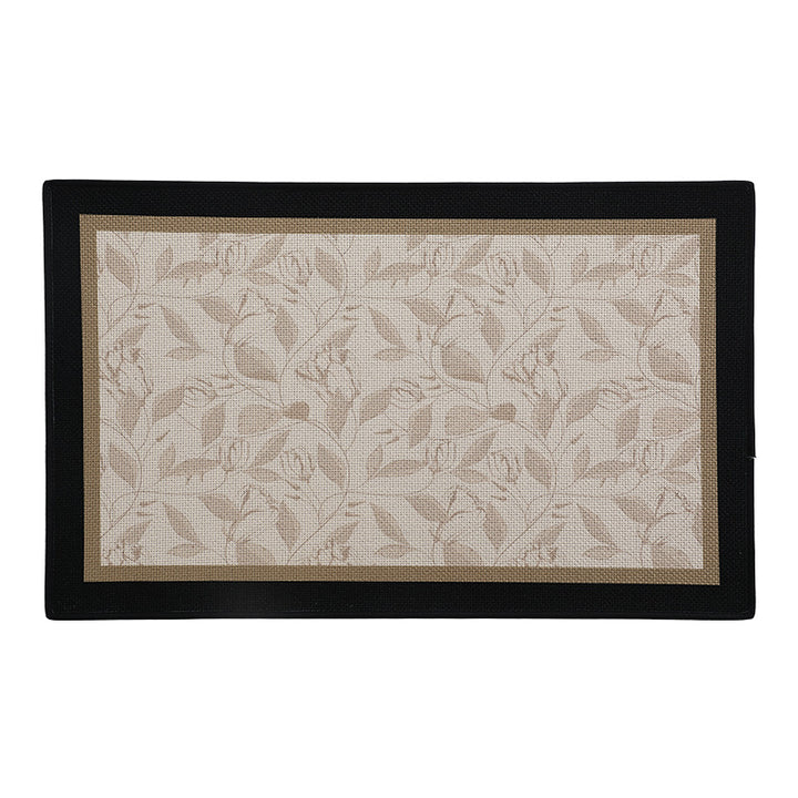 Elegant Floral Print Bath Mat Bowlift