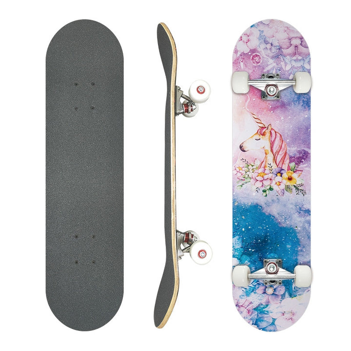Complete Street Skateboard with Maple Deck Concave and Durable PU Wheels Bowlift