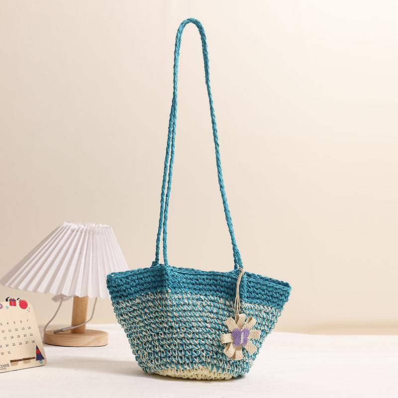 Fashionable and Handcrafted Handbag with Floral Accent Bowlift