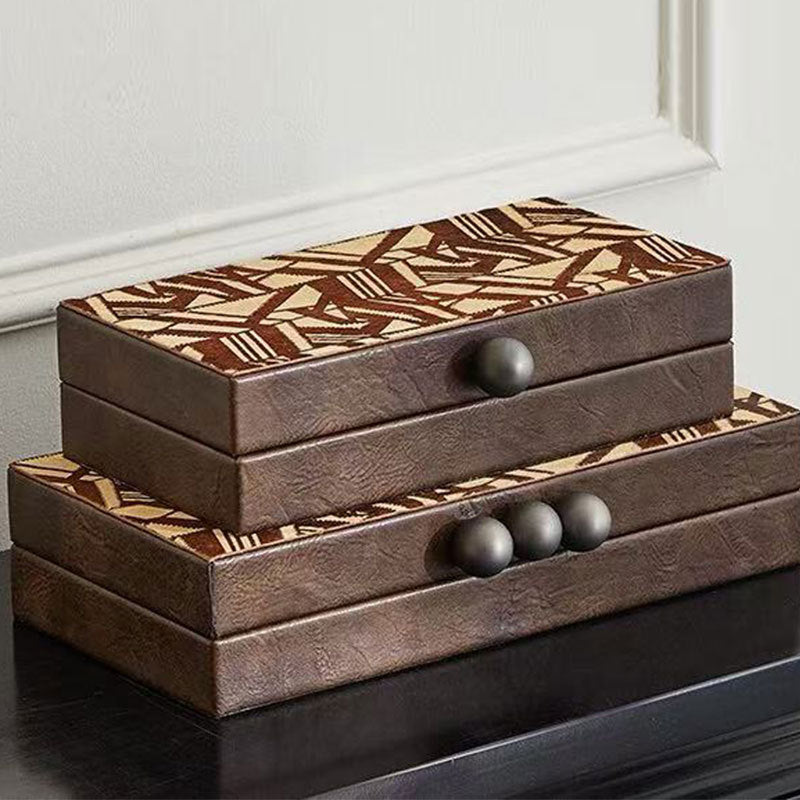 Decorative Storage Boxes with Elegant Braided Accents