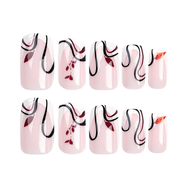 Artful acrylic nails with elegant marble design Bowlift