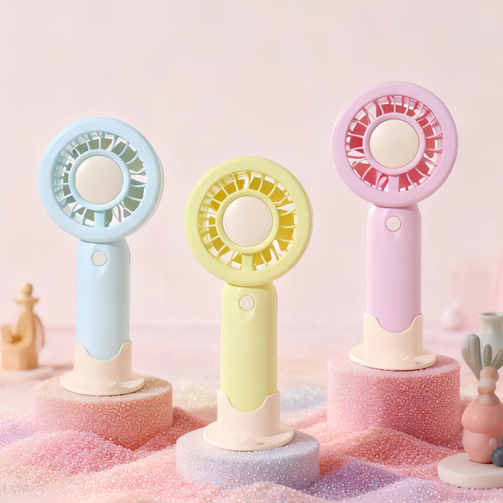 Women Portable Mini Fan with LED Lighting Bowlift