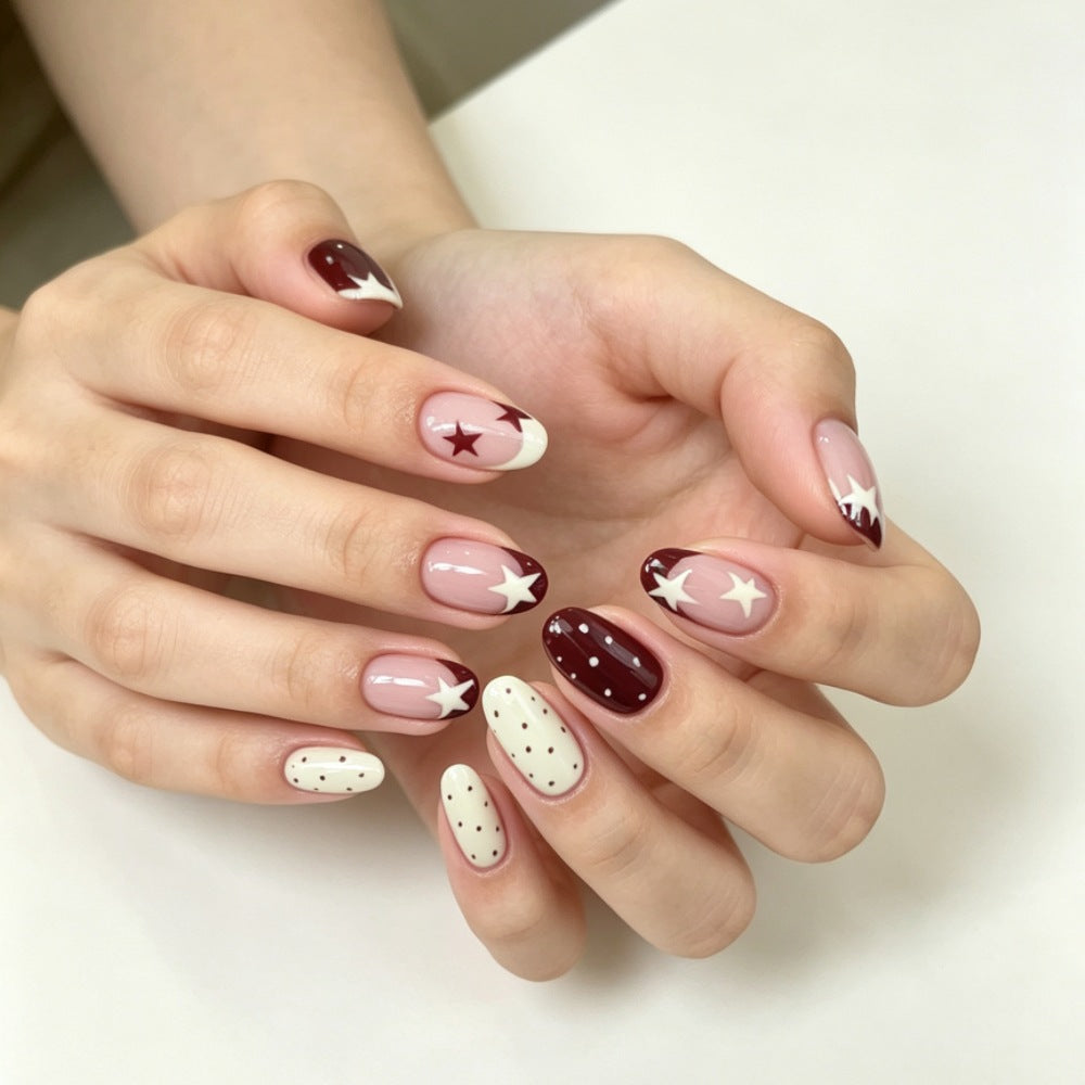 Stylish star design artificial nails Bowlift