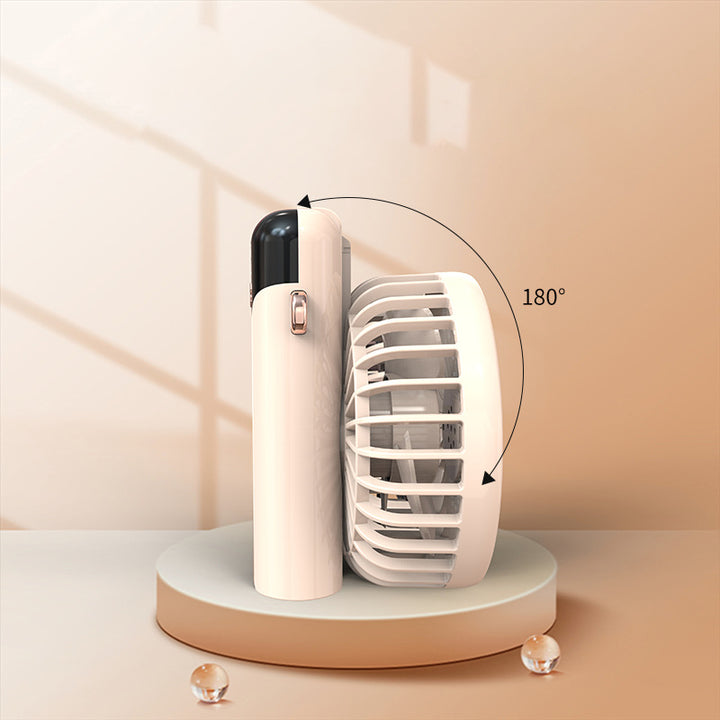 Portable Mini Fan with USB Charging and Digital Display Bowlift