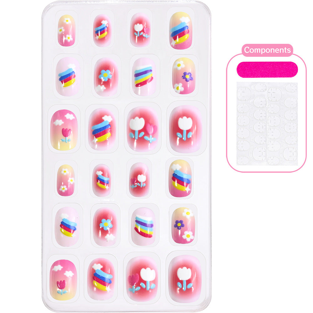 Themed Summer Beach Nail Art Press-On Nails Bowlift