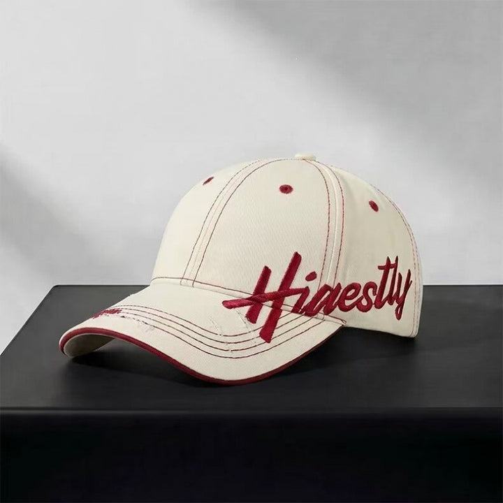 Women's Distressed Casual Graphic Baseball Cap Bowlift