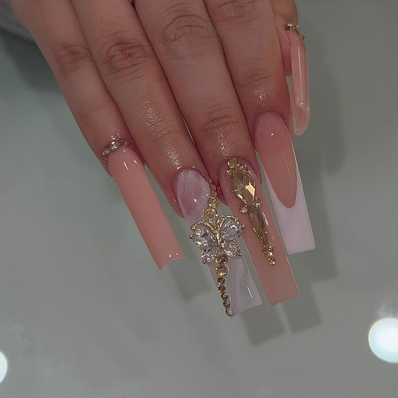 Glamorous Glittery Stiletto Press-On Nails Bowlift