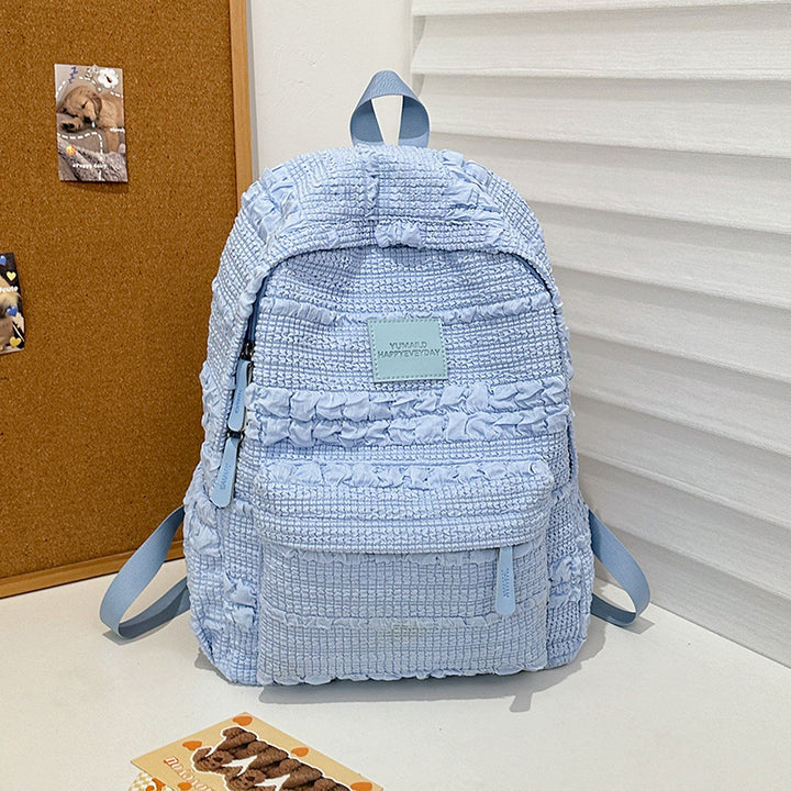Charming Textured Casual Backpack