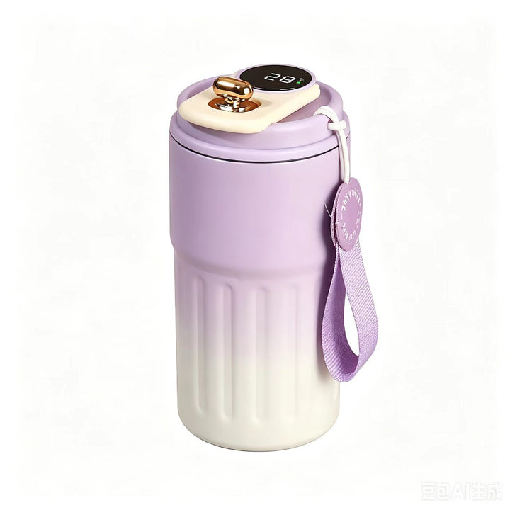 Insulated Stainless Steel Travel Coffee Tumbler with Leakproof Lid and Carry Strap Bowlift