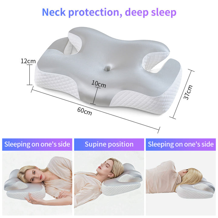 Ergonomic Neck And Shoulder Sleep Pillow With Cooling Gel Surface Bowlift