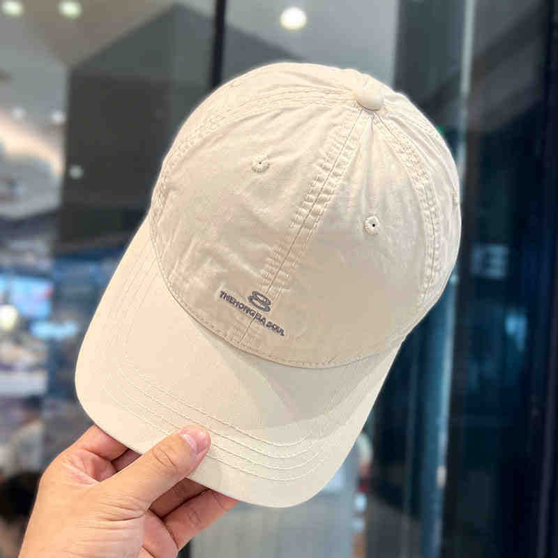 Men's Distressed Cotton Baseball Cap Bowlift