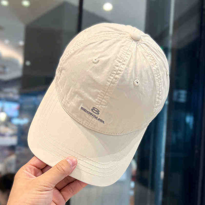 Men's Distressed Cotton Baseball Cap Bowlift