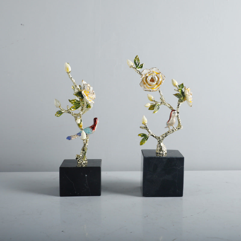 Decorative Bird and Floral Sculpture