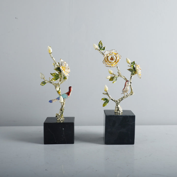 Decorative Bird and Floral Sculpture