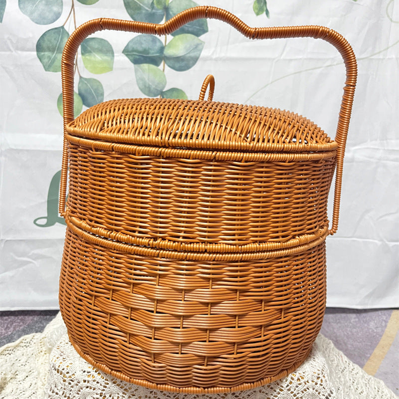 Natural Woven Market Basket Bowlift
