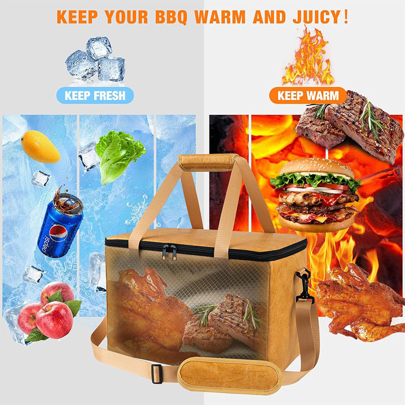 Insulated cooler bag with ergonomic shoulder strap Bowlift