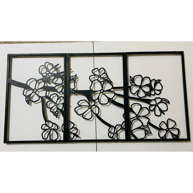 Decorative Floral Metal Wall Art Panel Bowlift