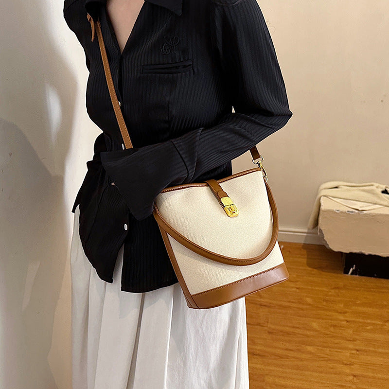 Modern Canvas Shoulder Bag Bowlift