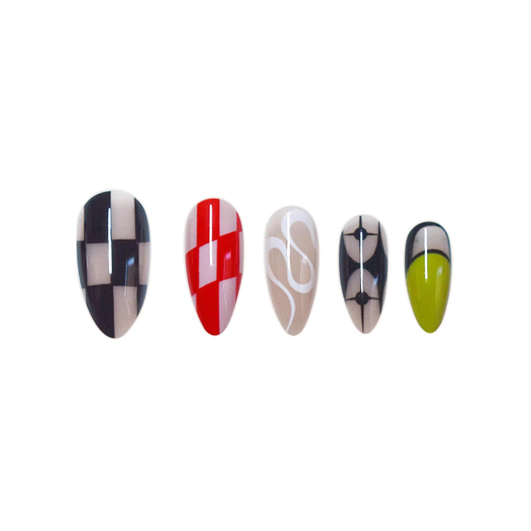 Artistic Stiletto Press-On Nail Art Bowlift