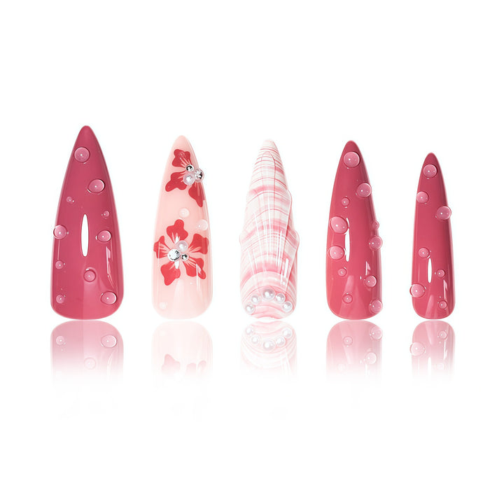 Floral Art Nail Extensions Bowlift