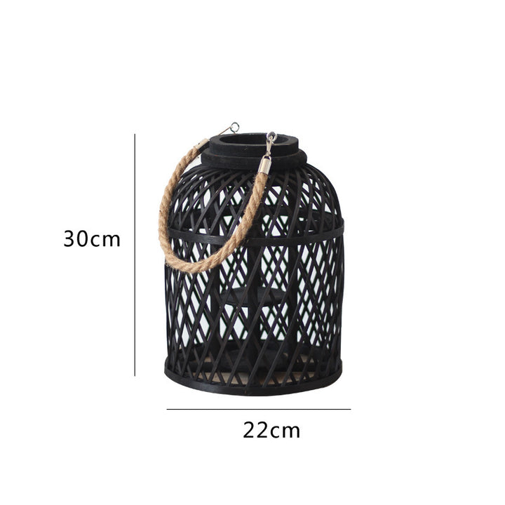 Decorative lantern made of braided material Bowlift