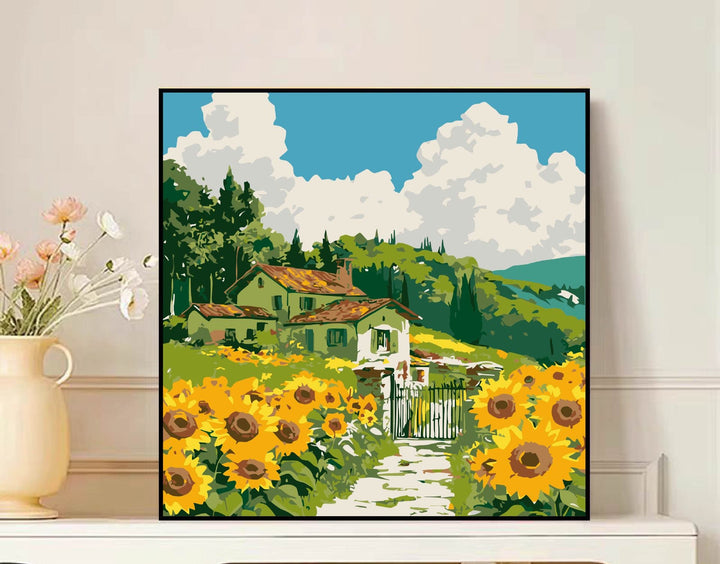 Scenic Mountain Landscape Canvas Art Bowlift