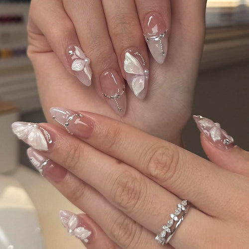 Artificial nail set with exclusive glitter and decoration elements Bowlift