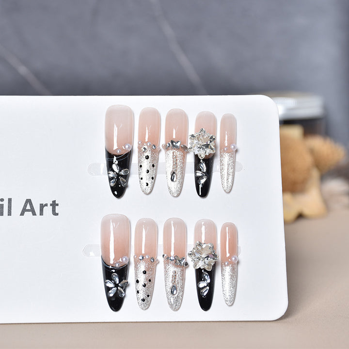 Premium Glittery Press-On Nail Extensions Bowlift