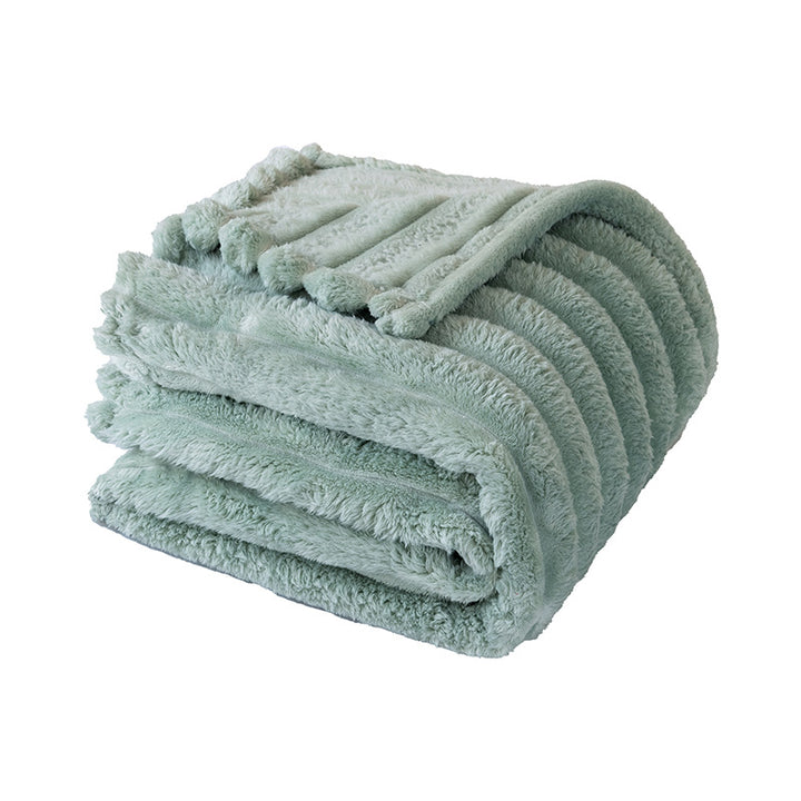 Ladies Soft and Luxurious Plush Blanket with Detailed Rib Structure Bowlift