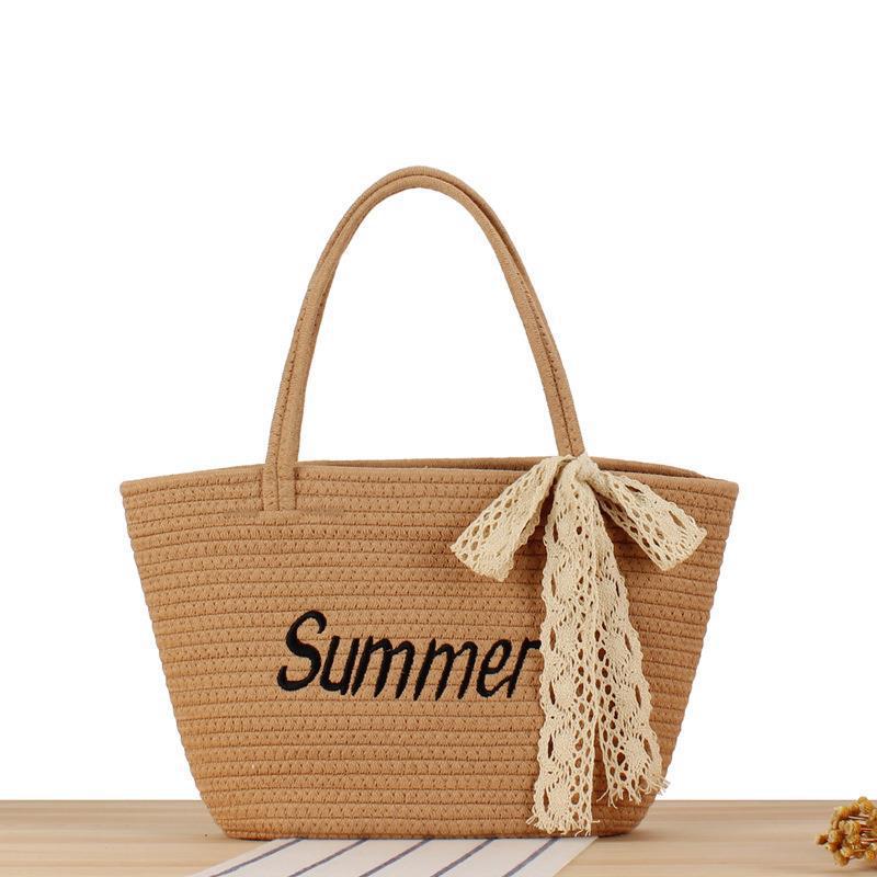 Beach bag in modern basket pattern Bowlift
