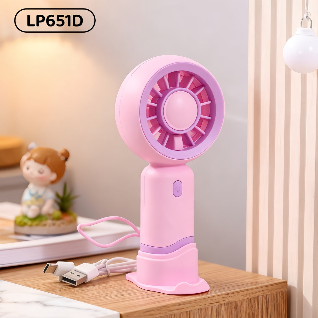 Women Portable Hand Fan with Cute Snail Design Bowlift