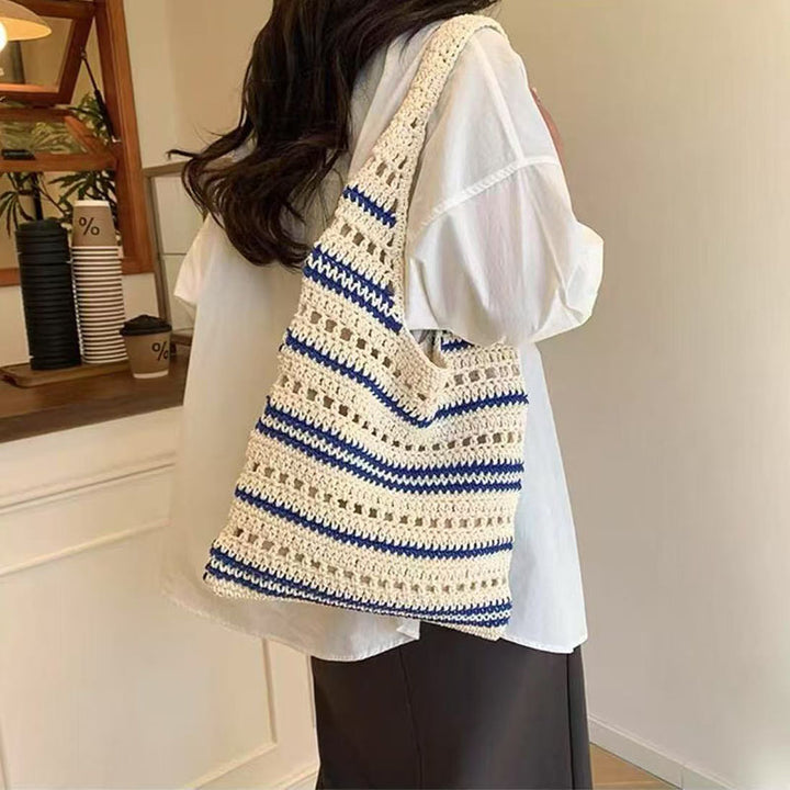 Crocheted Tote Bag with Large Interior Bowlift