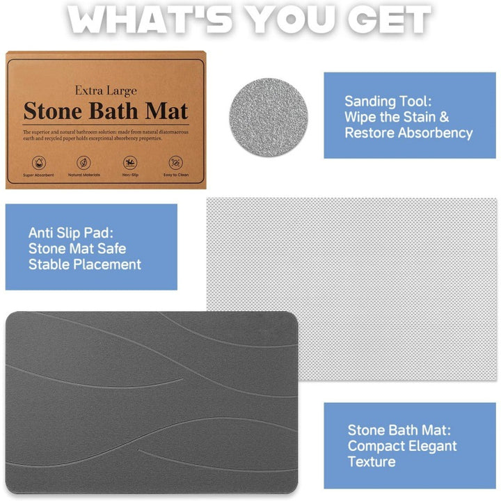 Diatomaceous Stone Bath Mat