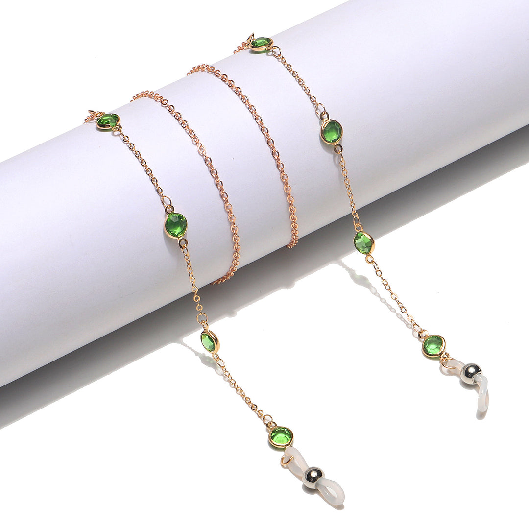 Elegant Gemstone Eyewear Chain Bowlift