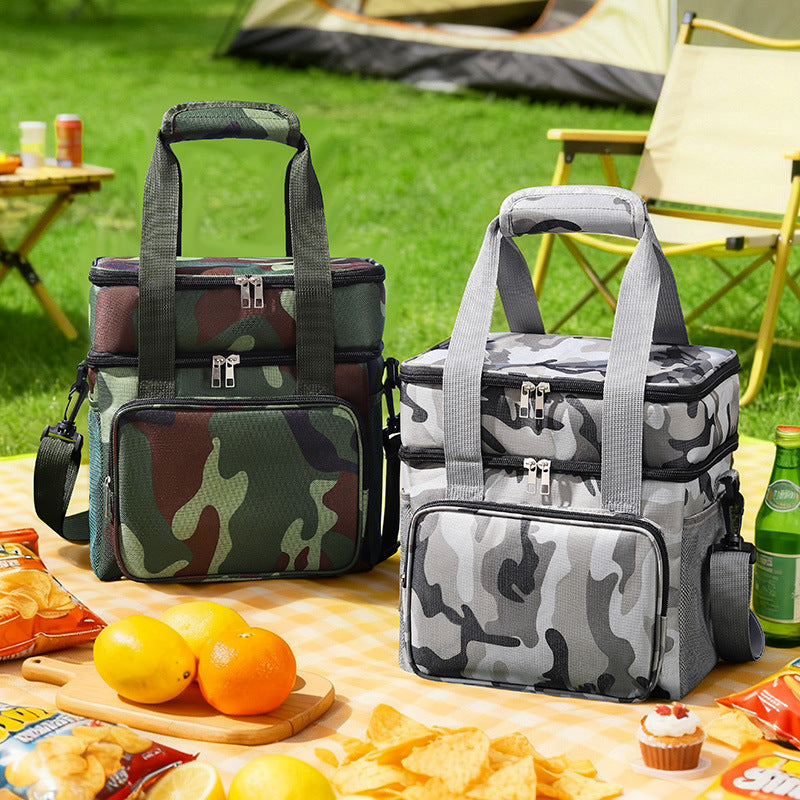 Insulated Camo Lunch Cooler Bag Bowlift