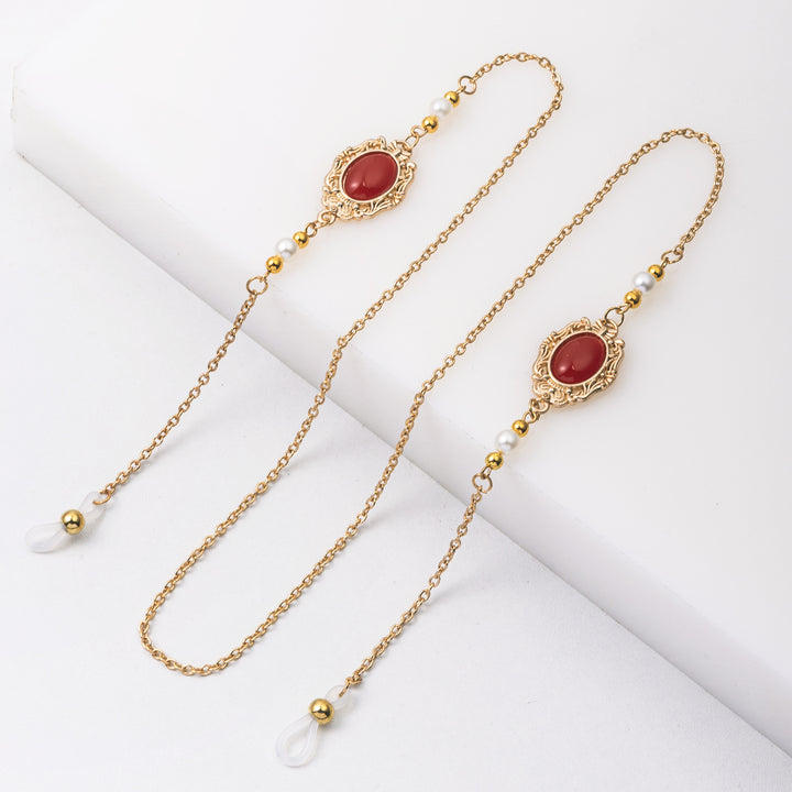 Elegant Beaded Eyewear Chain Bowlift