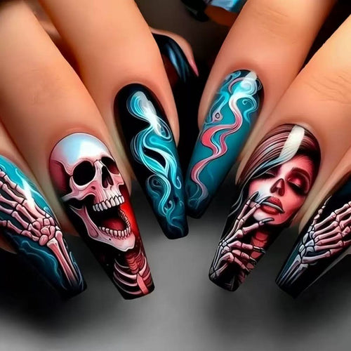 Artificial nails with Halloween motifs Bowlift