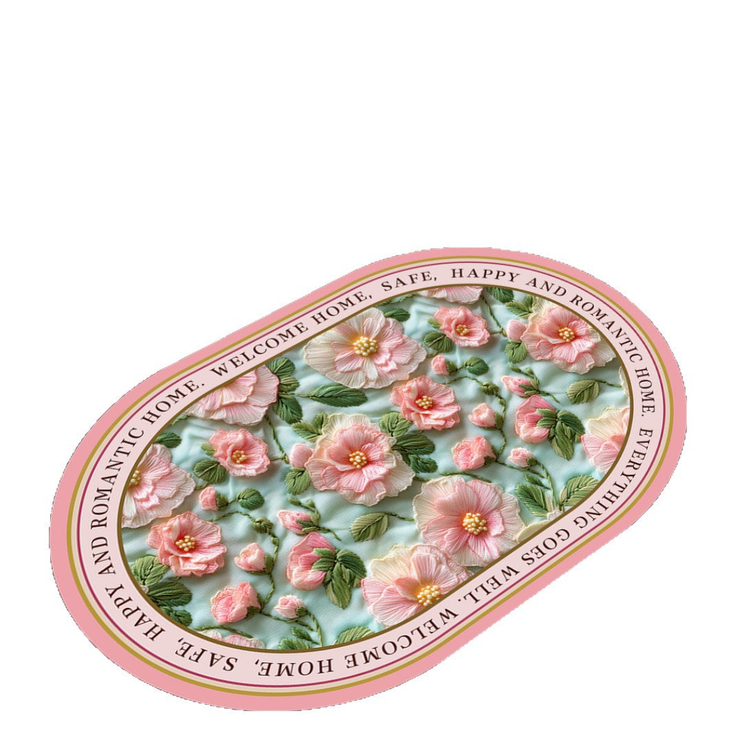 Floral Design Bath Mat Bowlift