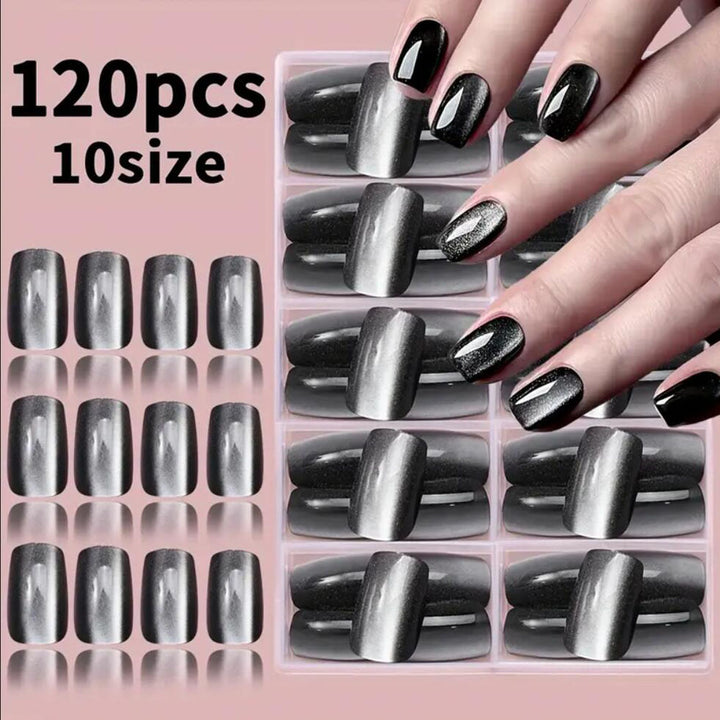 Cat-Eye Press-On Nail Set Bowlift