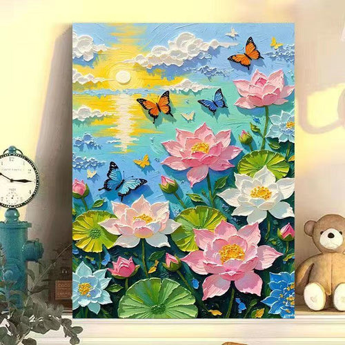 Elegant Floral Lotus Canvas Art Bowlift