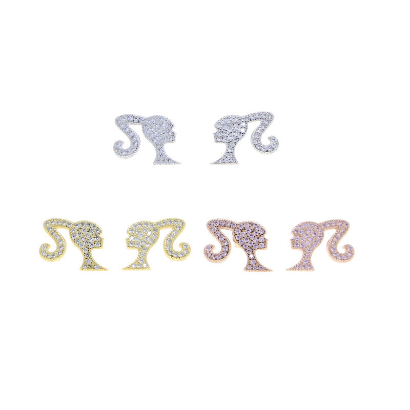 Heart-Shaped Glitter Earrings Bowlift